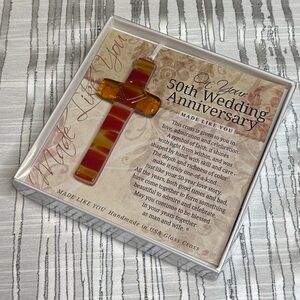 NWT Glass Cross Handmade in USA